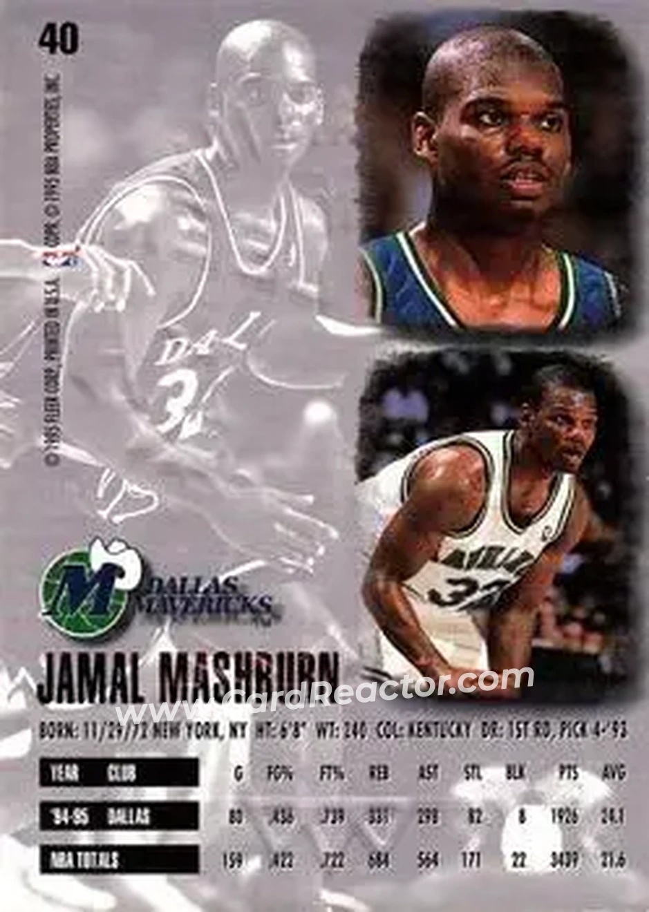Back of Jamal Mashburn