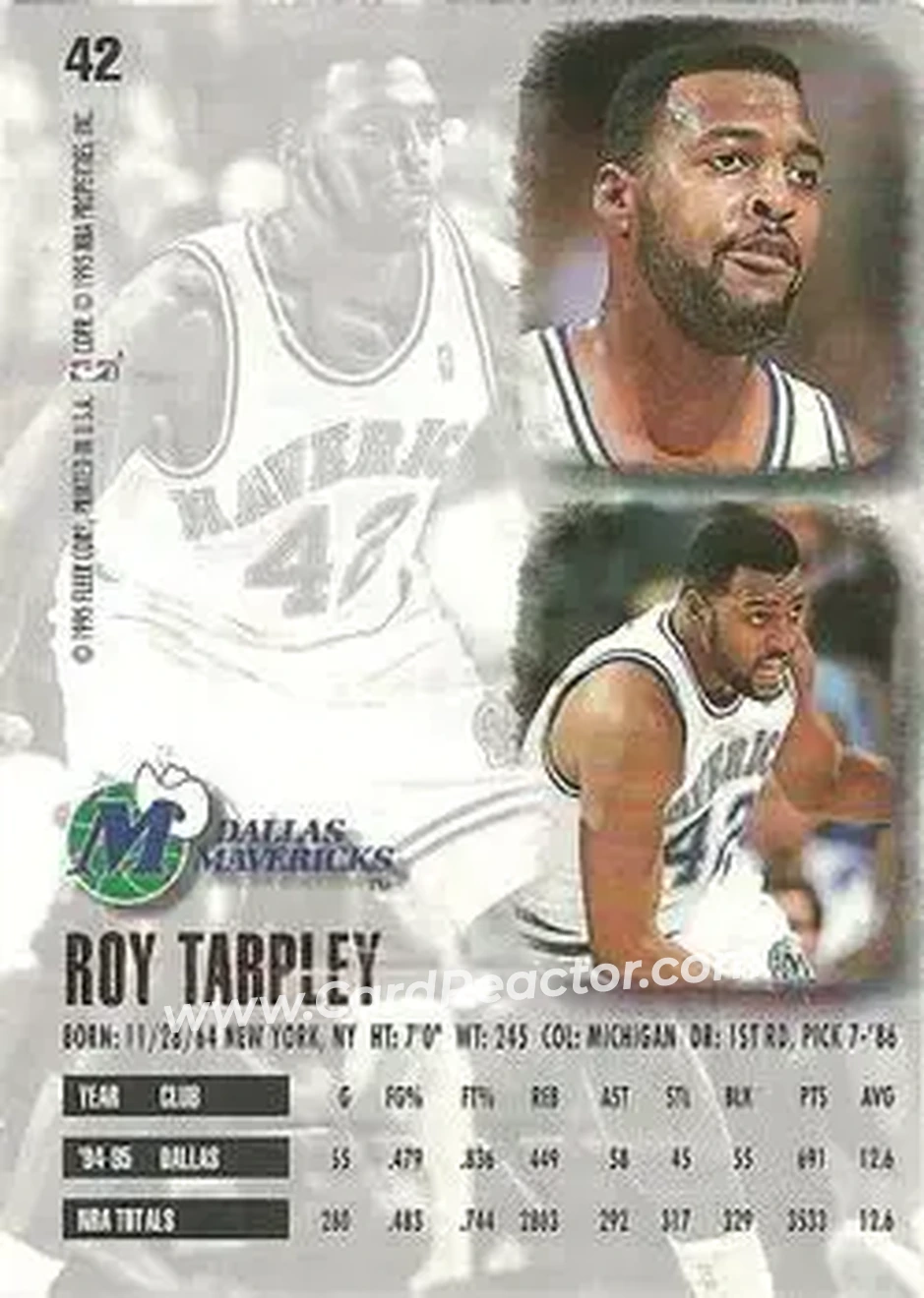 Back of Roy Tarpley