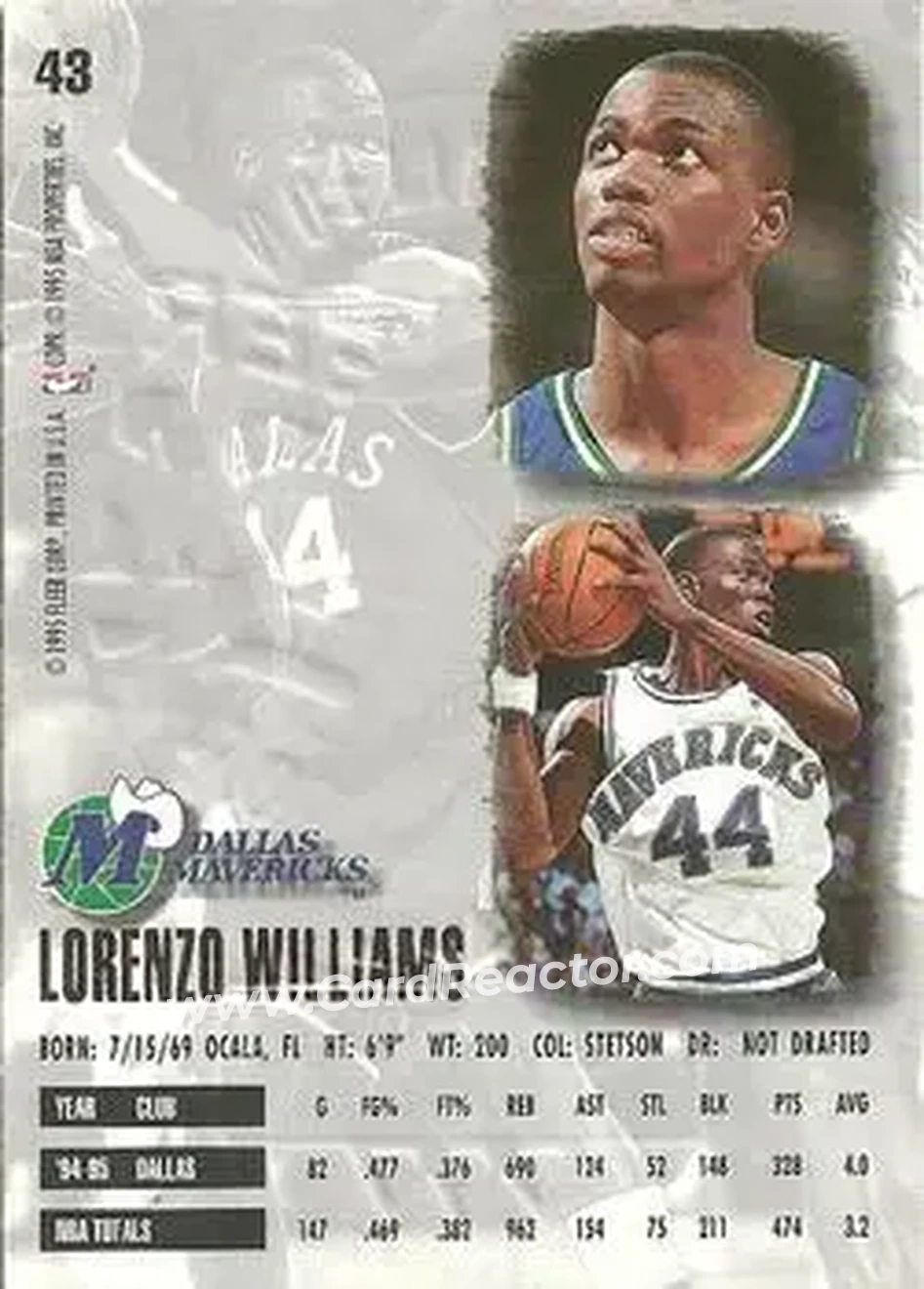 Back of Lorenzo Williams