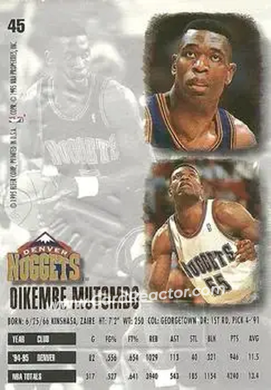 Back of Dikembe Mutombo
