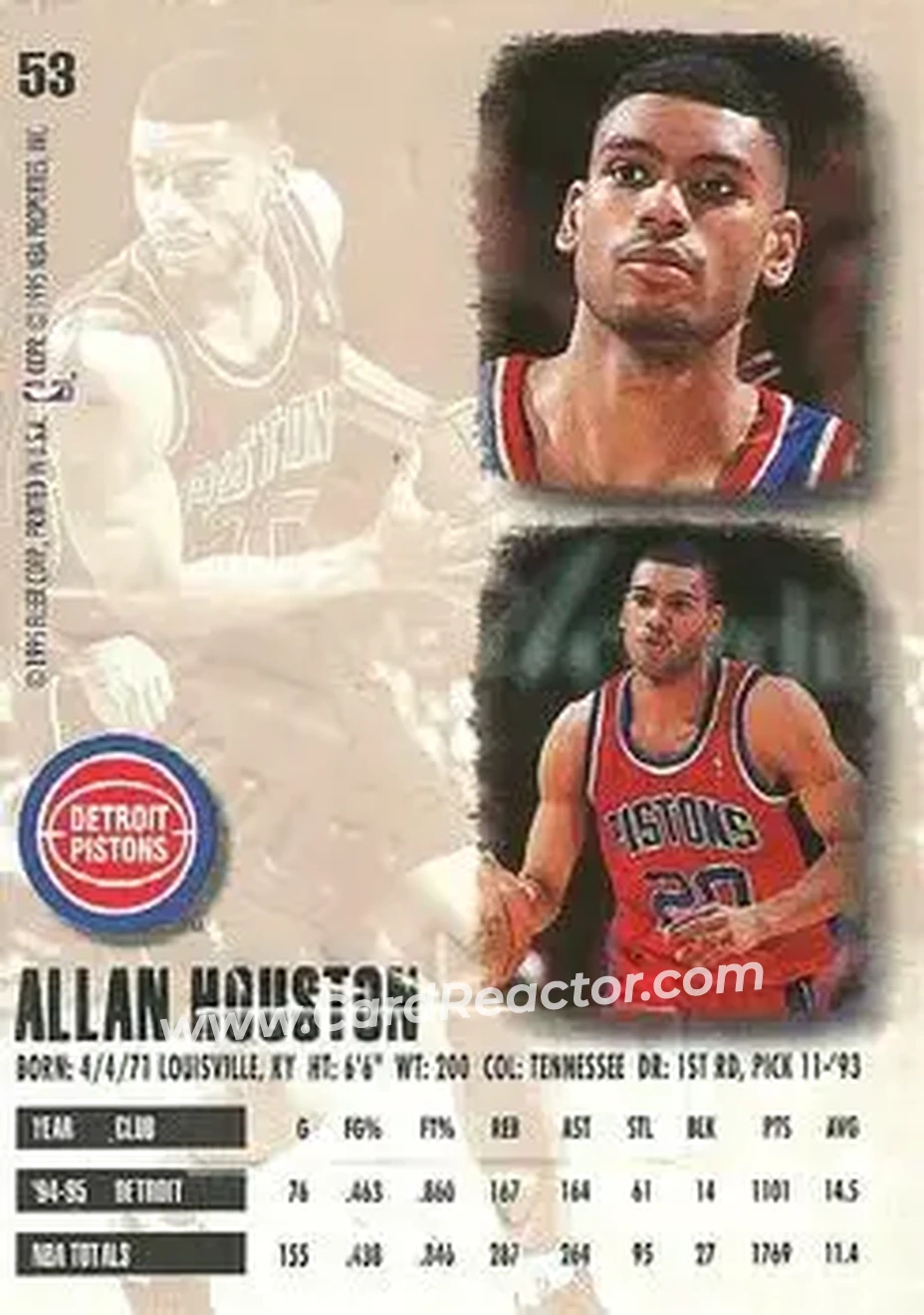 Back of Allan Houston