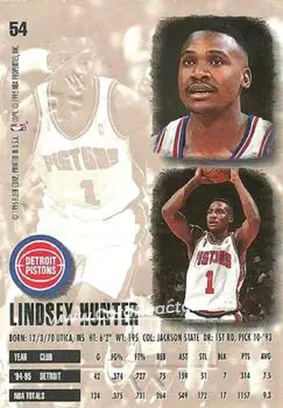 Back of Lindsey Hunter