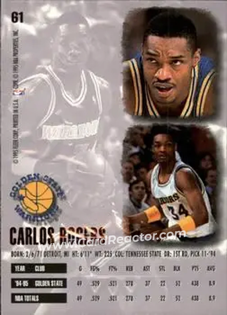 Back of Carlos Rogers