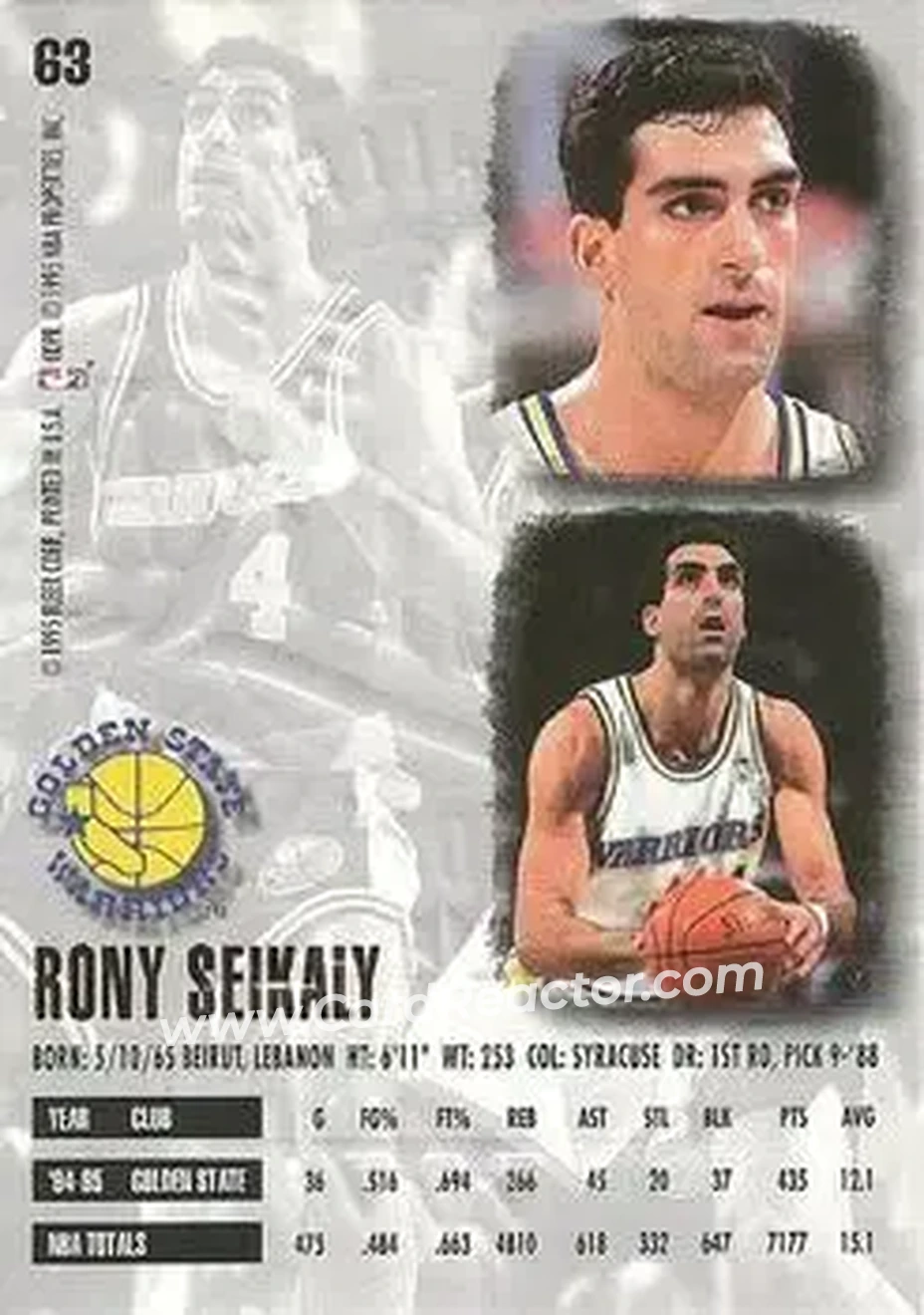 Back of Rony Seikaly