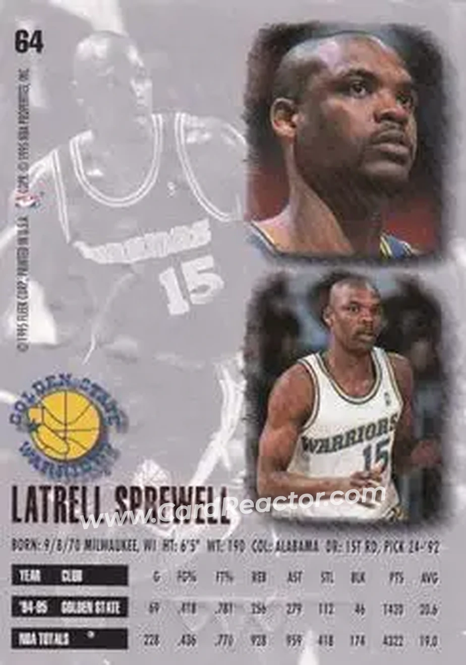 Back of Latrell Sprewell