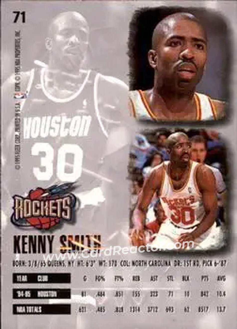 Back of Kenny Smith
