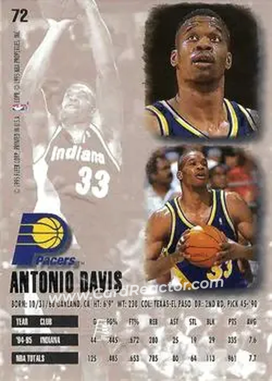Back of Antonio Davis