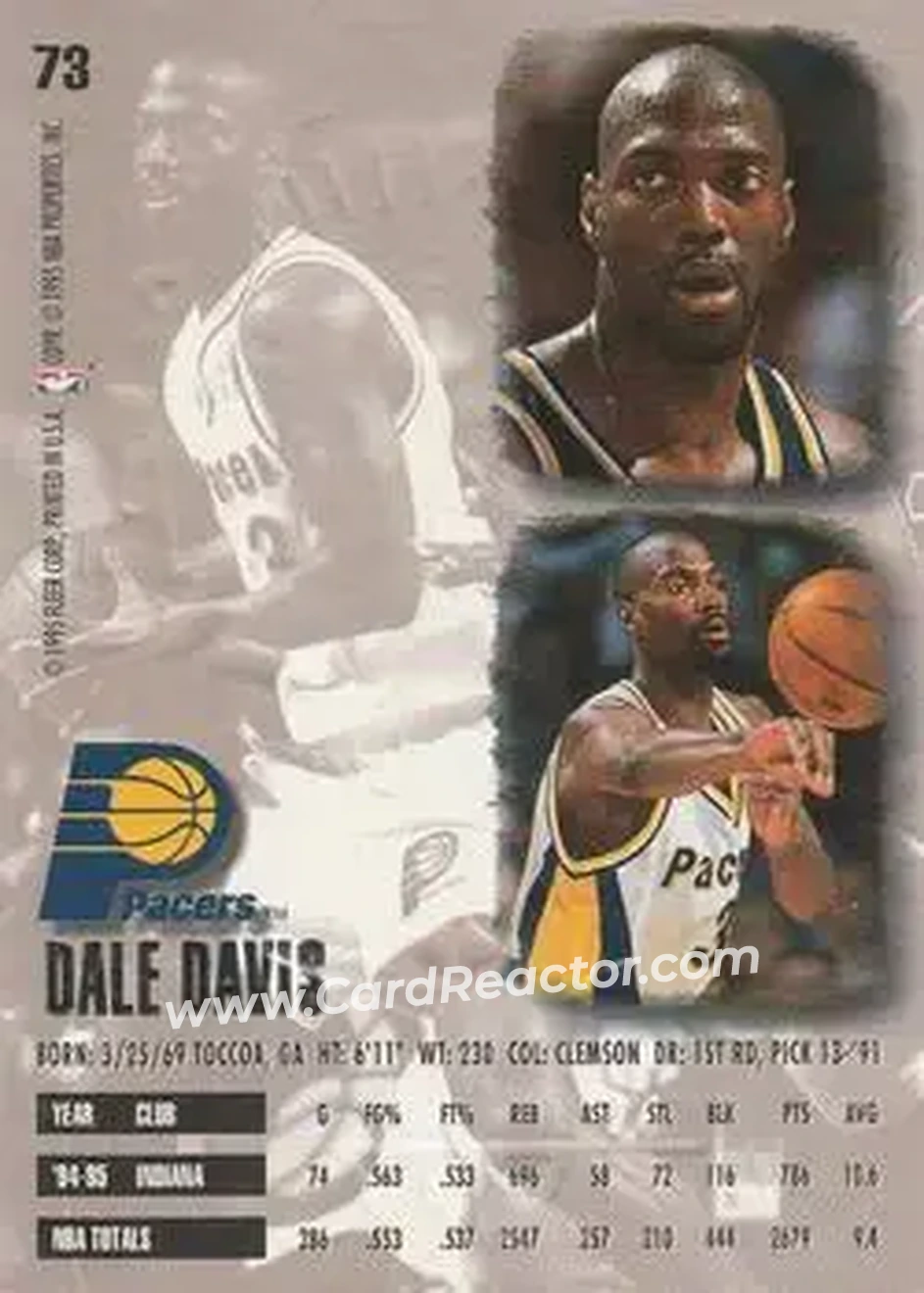 Back of Dale Davis