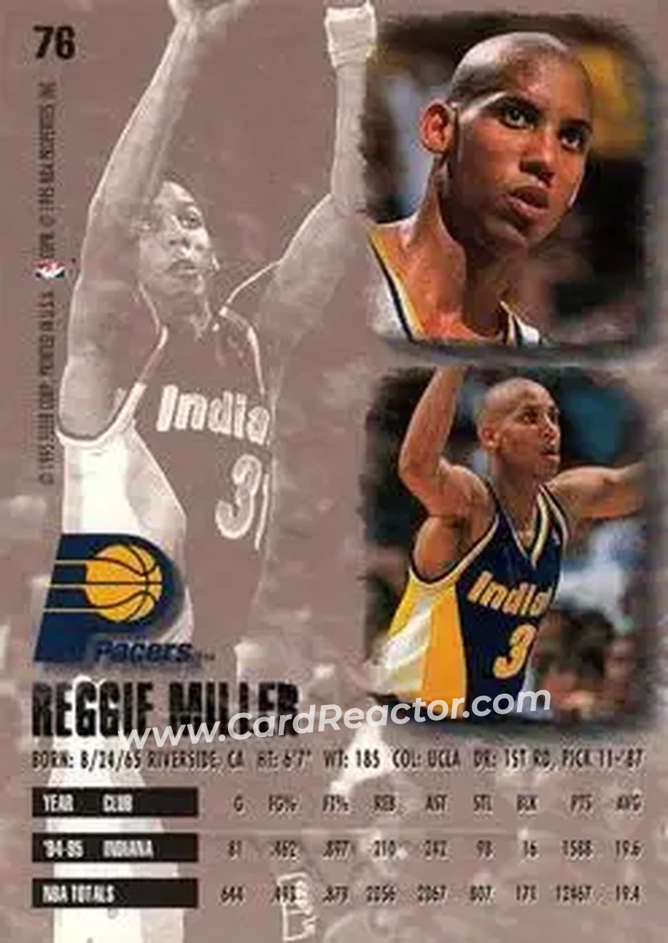 Back of Reggie Miller