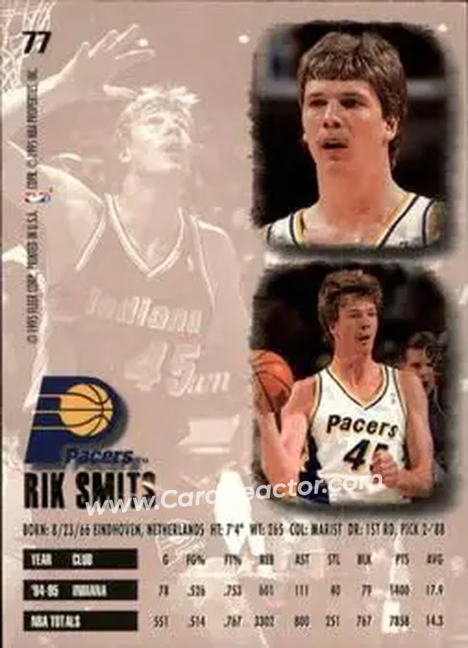 Back of Rik Smits