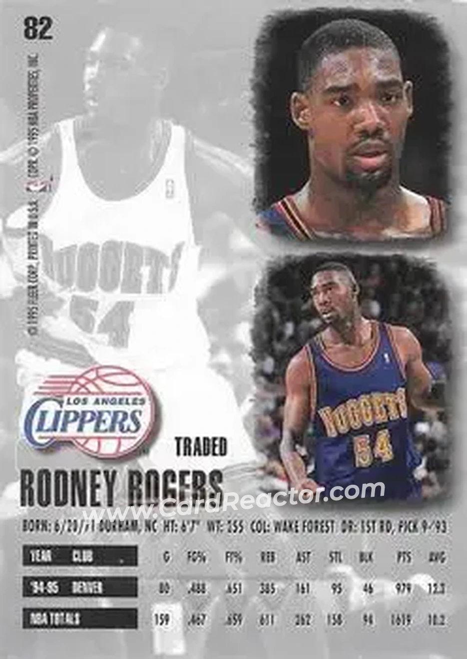 Back of Rodney Rogers
