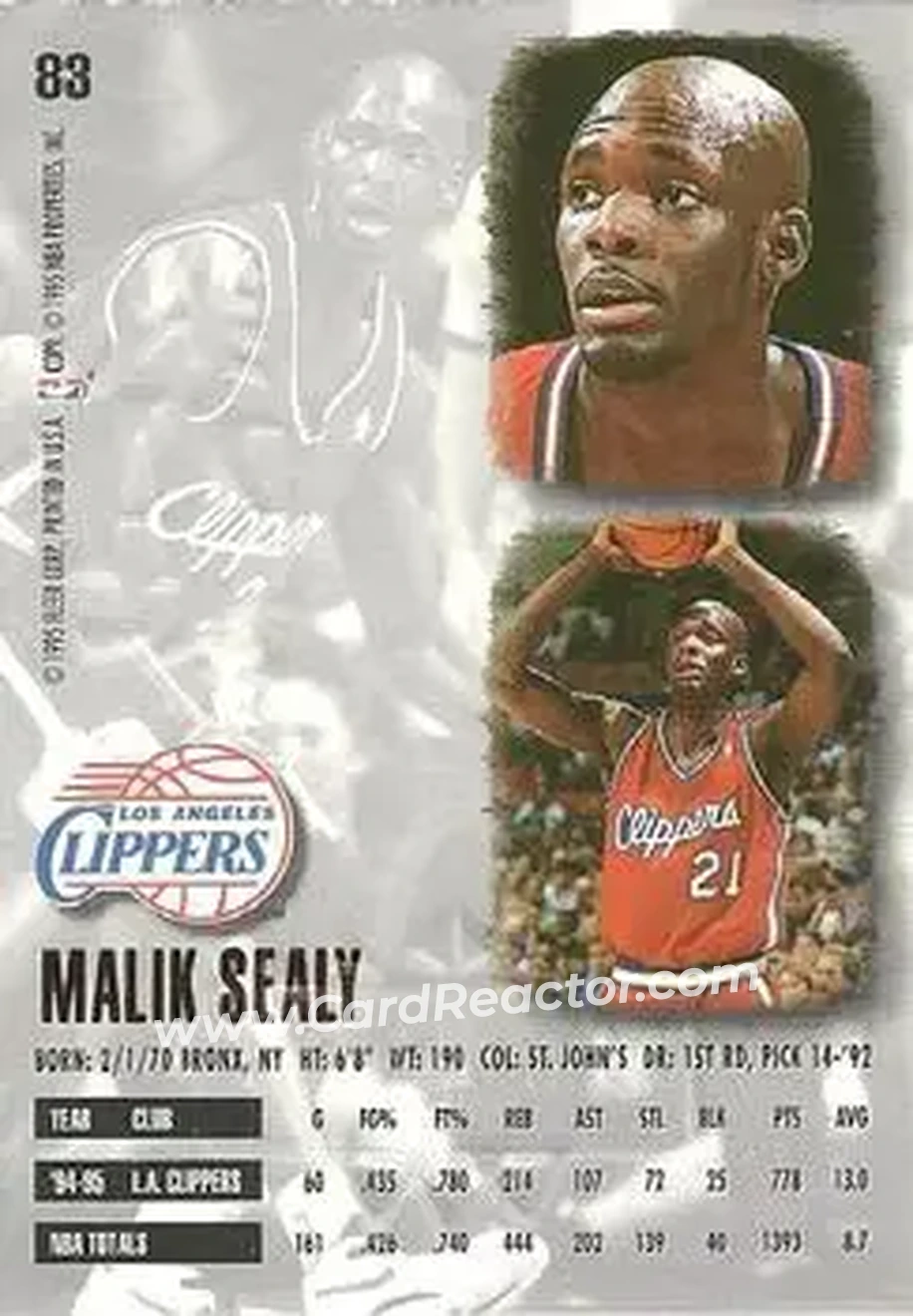 Back of Malik Sealy