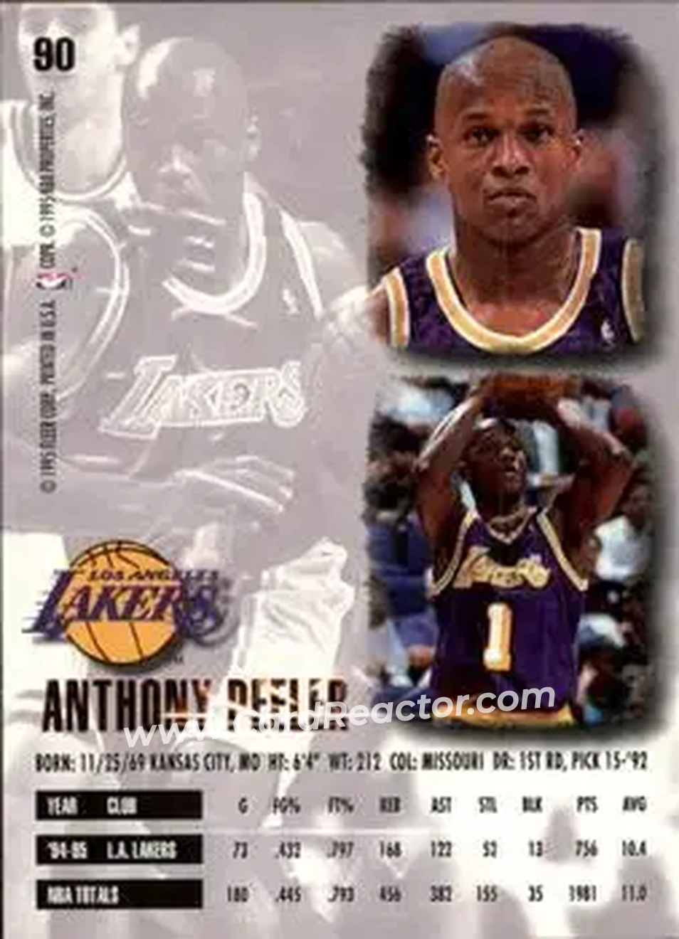 Back of Anthony Peeler