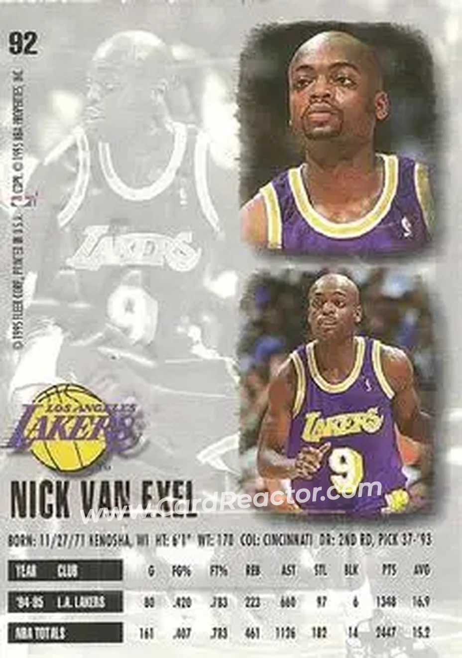 Back of Nick Van Exel