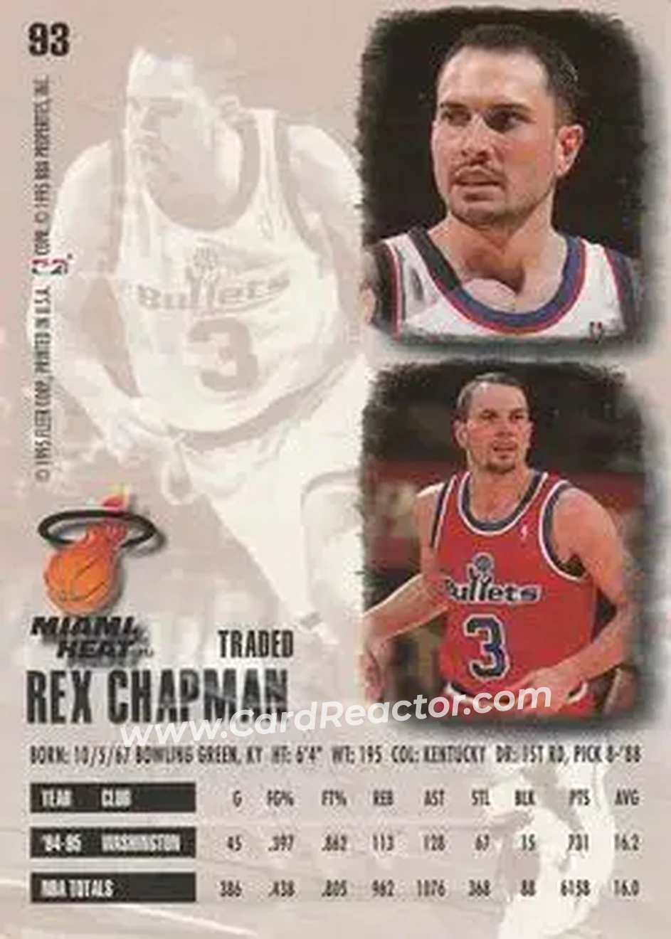 Back of Rex Chapman