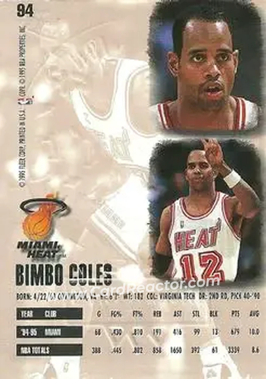 Back of Bimbo Coles