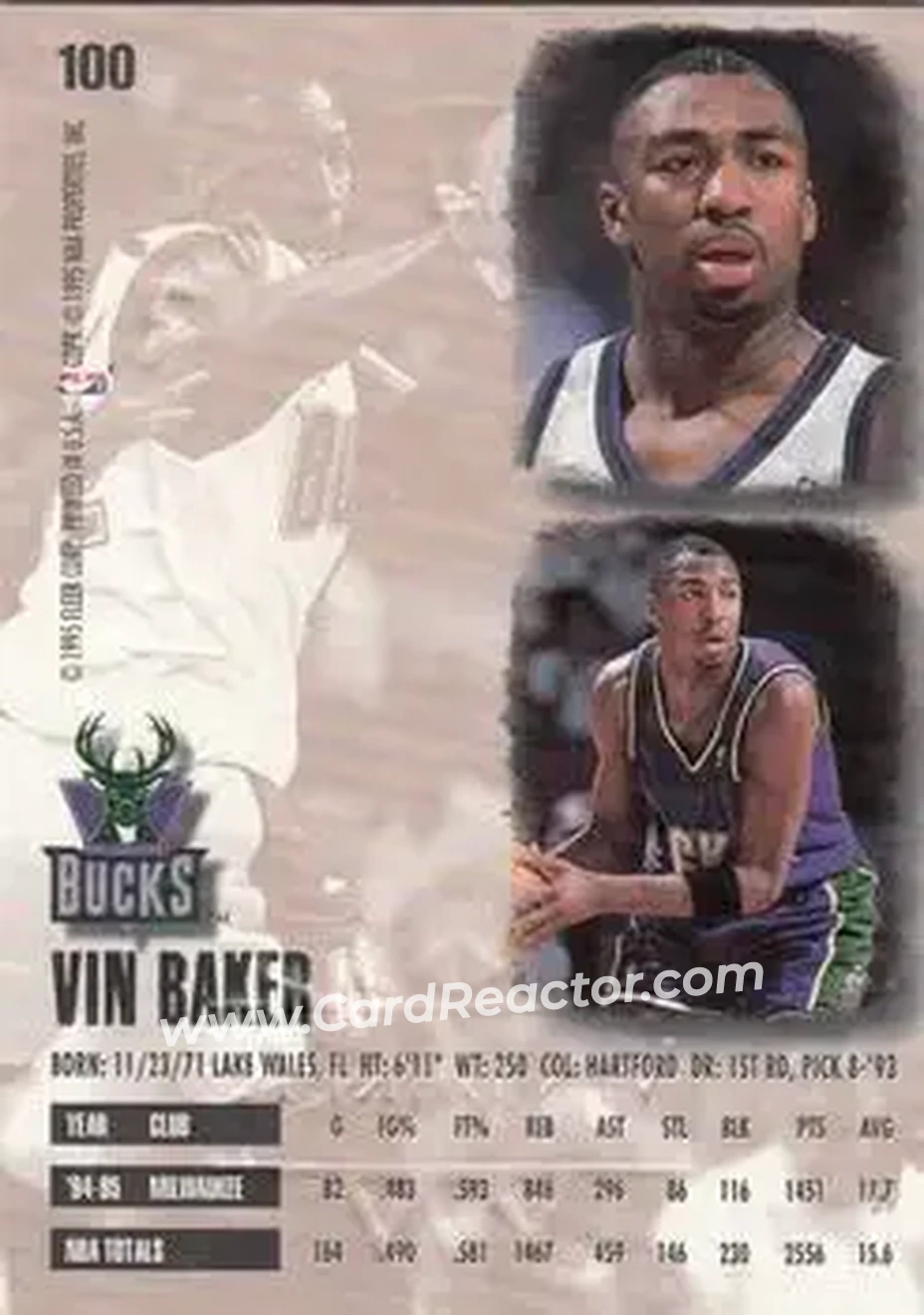 Back of Vin Baker