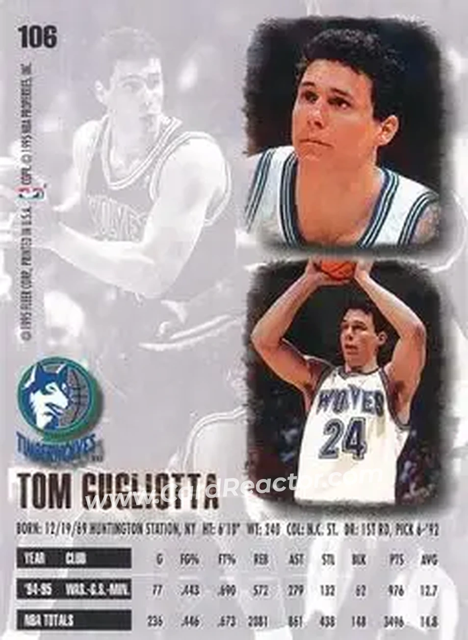 Back of Tom Gugliotta