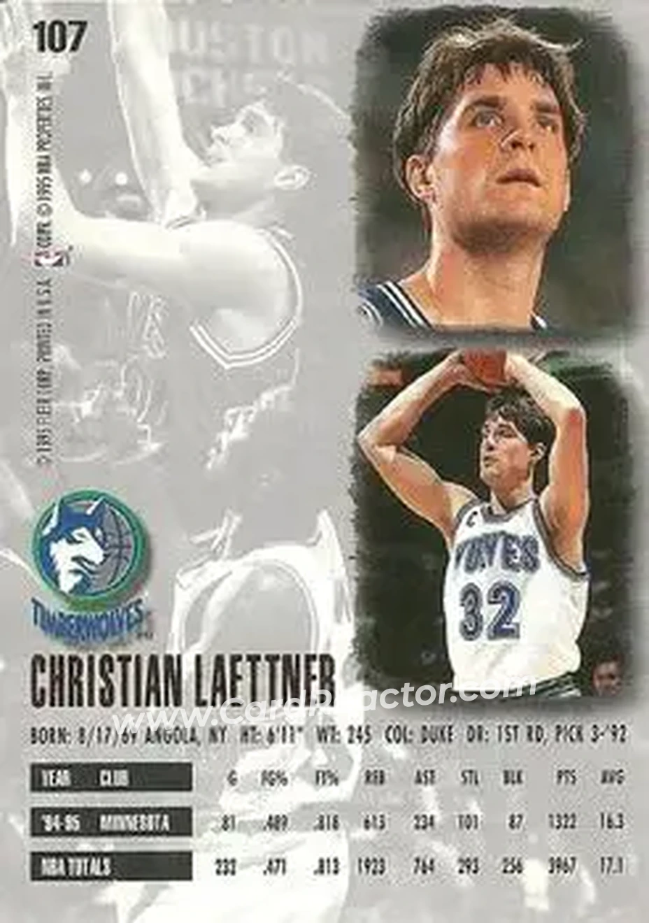 Back of Christian Laettner