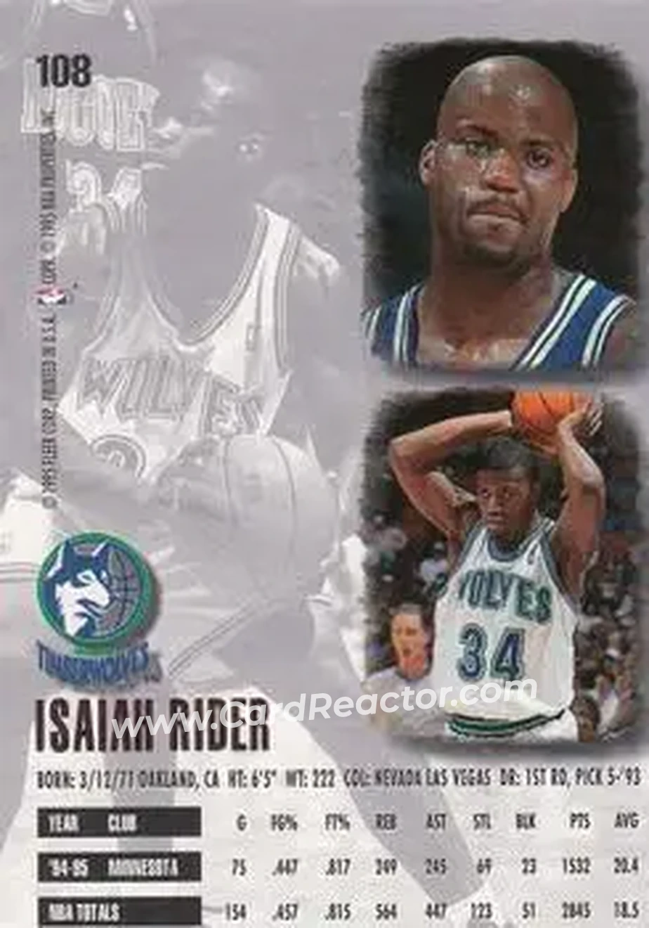 Back of Isaiah Rider