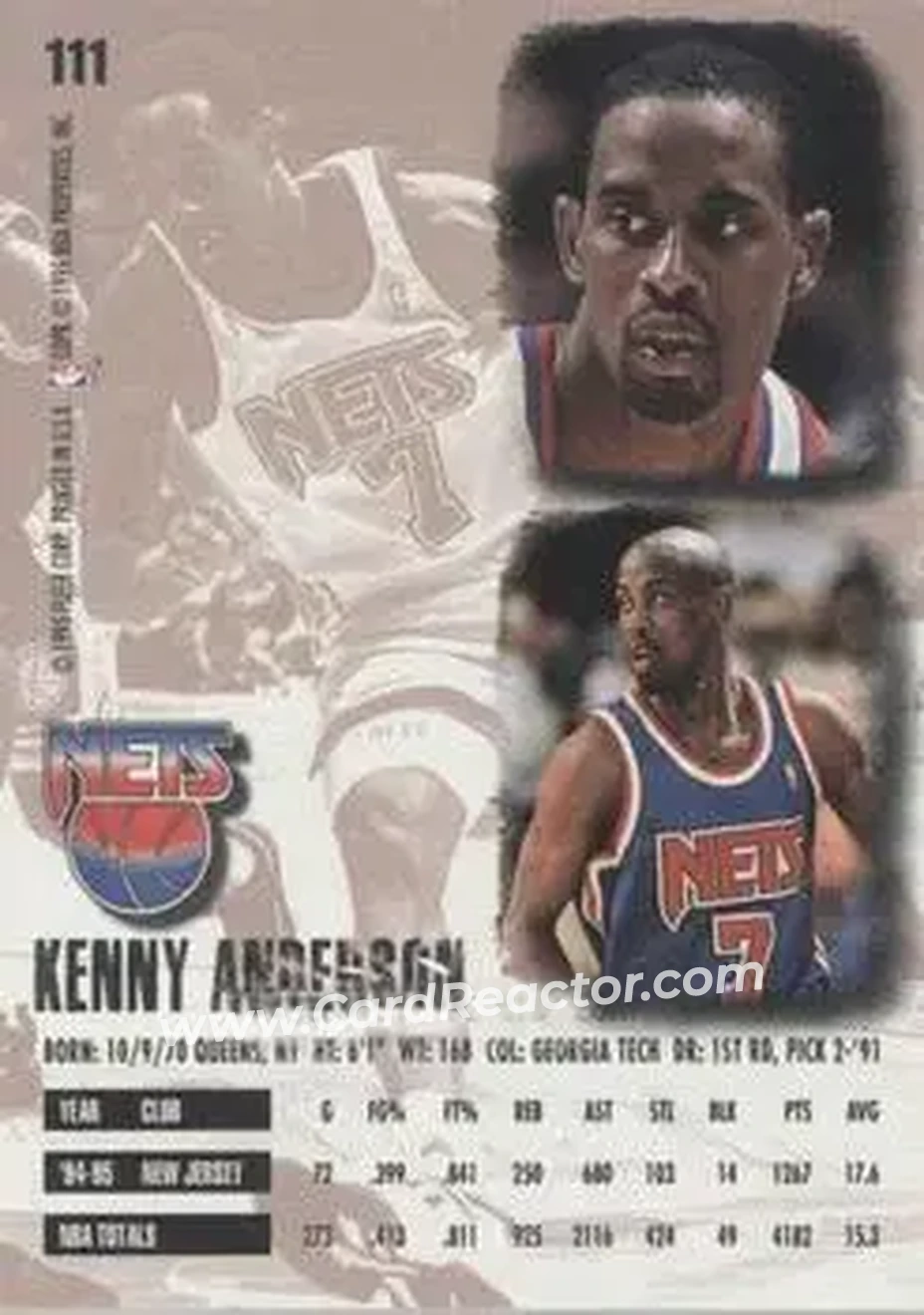 Back of Kenny Anderson