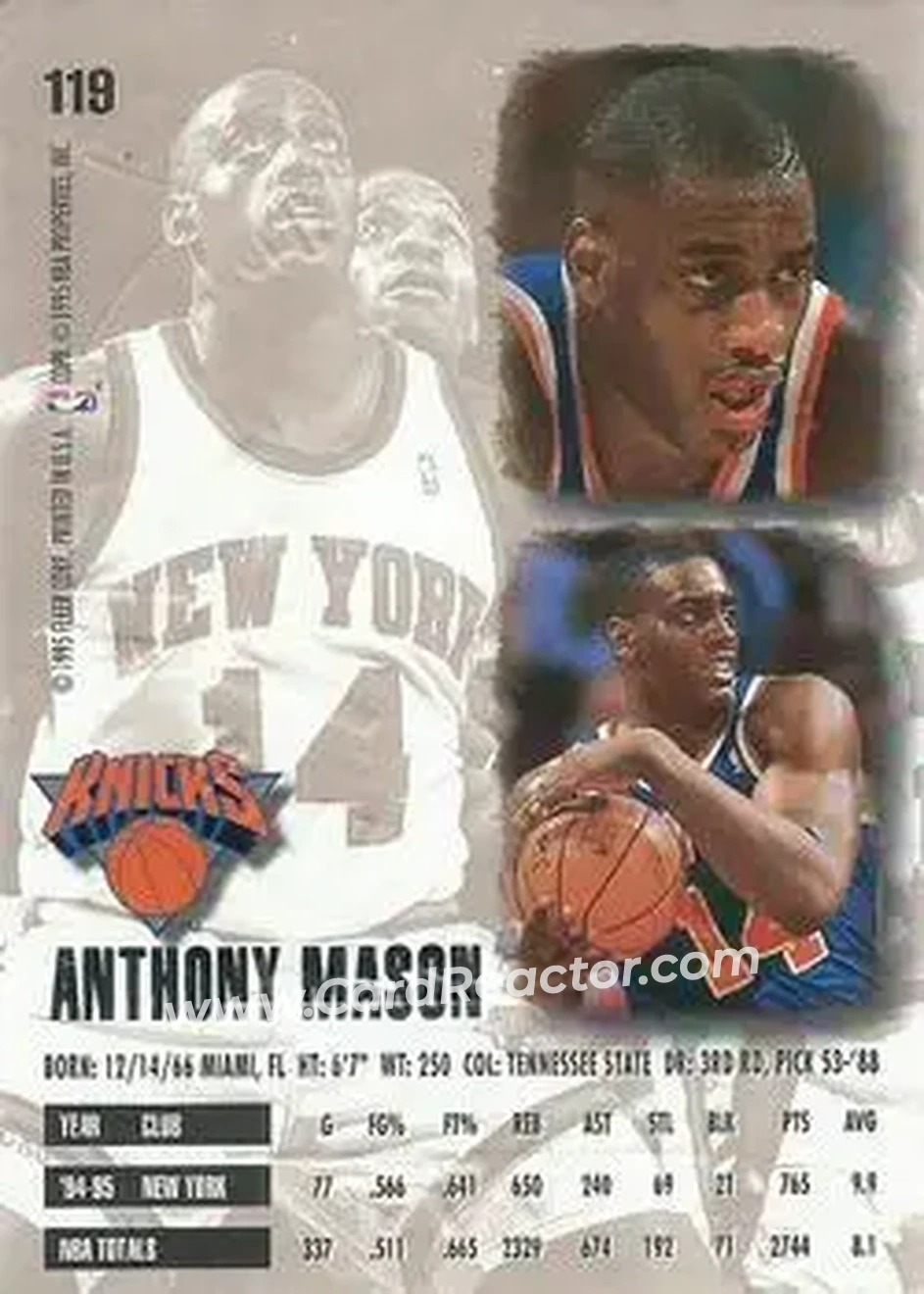 Back of Anthony Mason