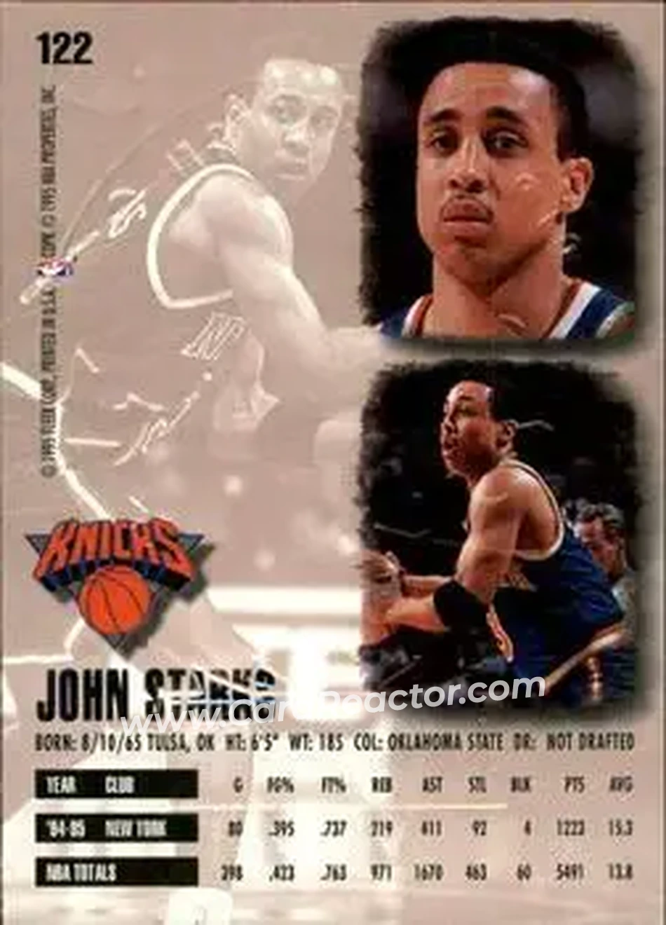 Back of John Starks