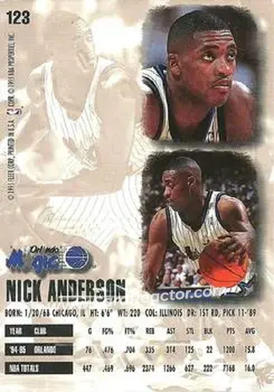 Back of Nick Anderson