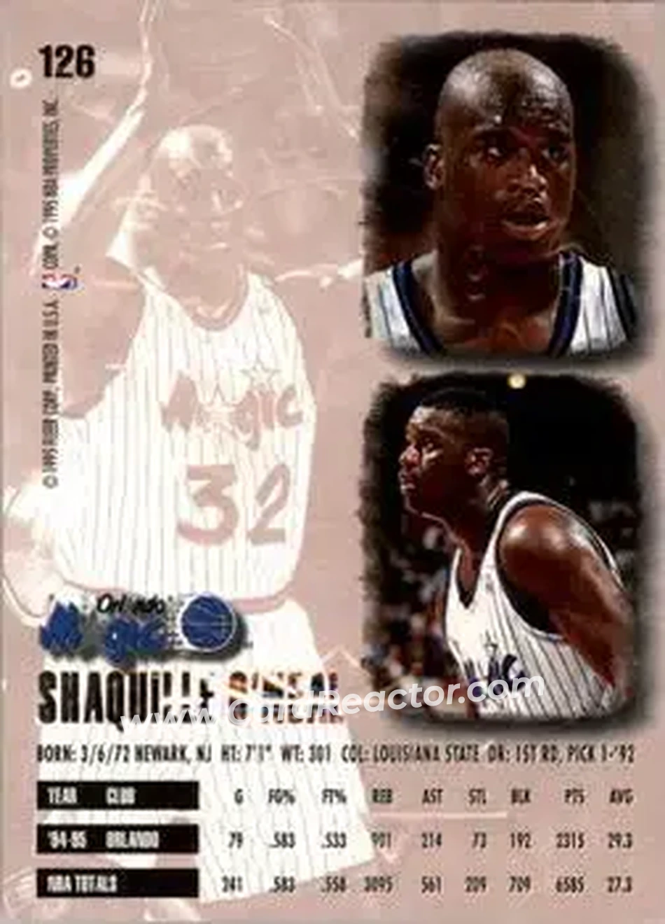 Back of Shaquille O'Neal