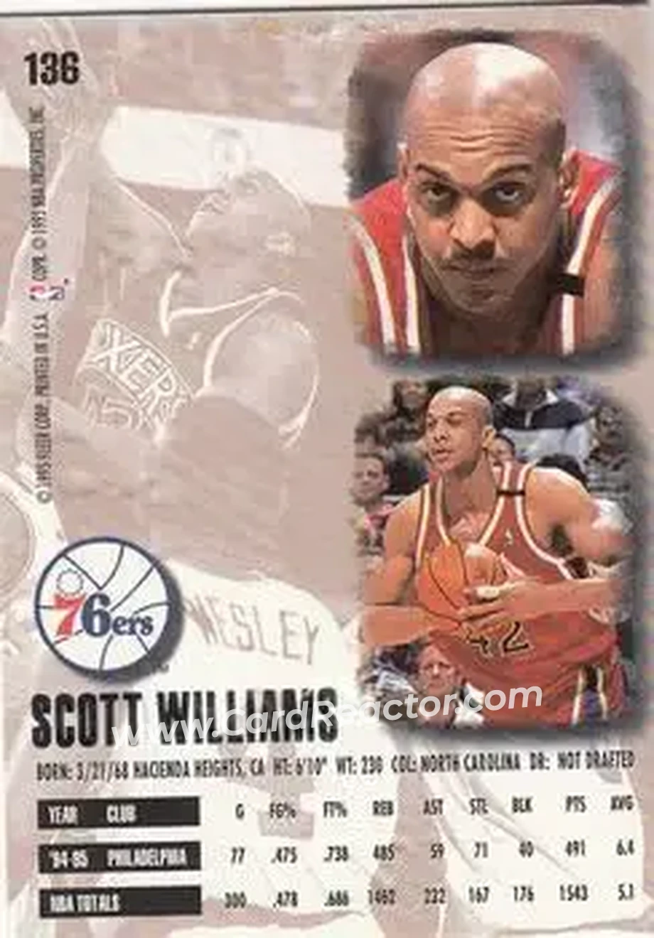 Back of Scott Williams