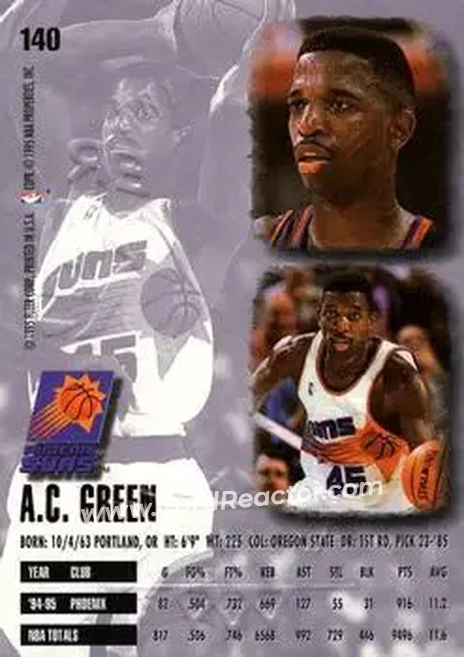 Back of A.C. Green