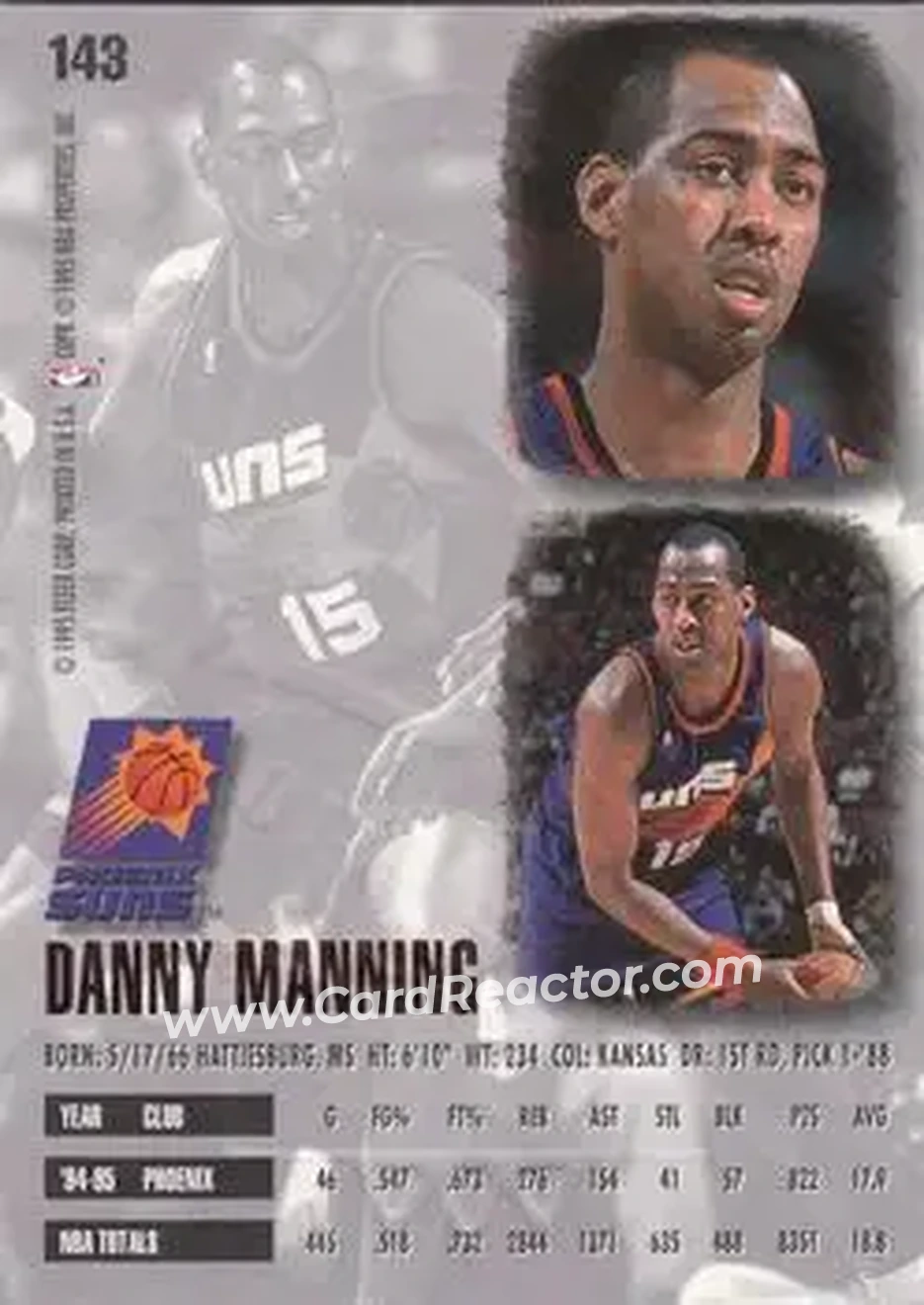 Back of Danny Manning
