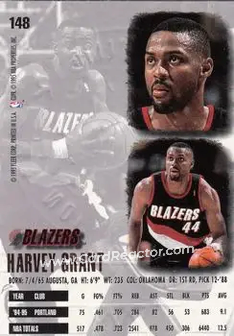 Back of Harvey Grant