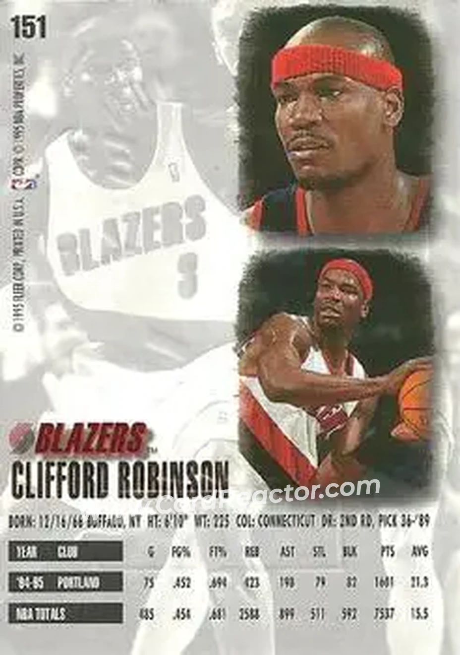 Back of Clifford Robinson