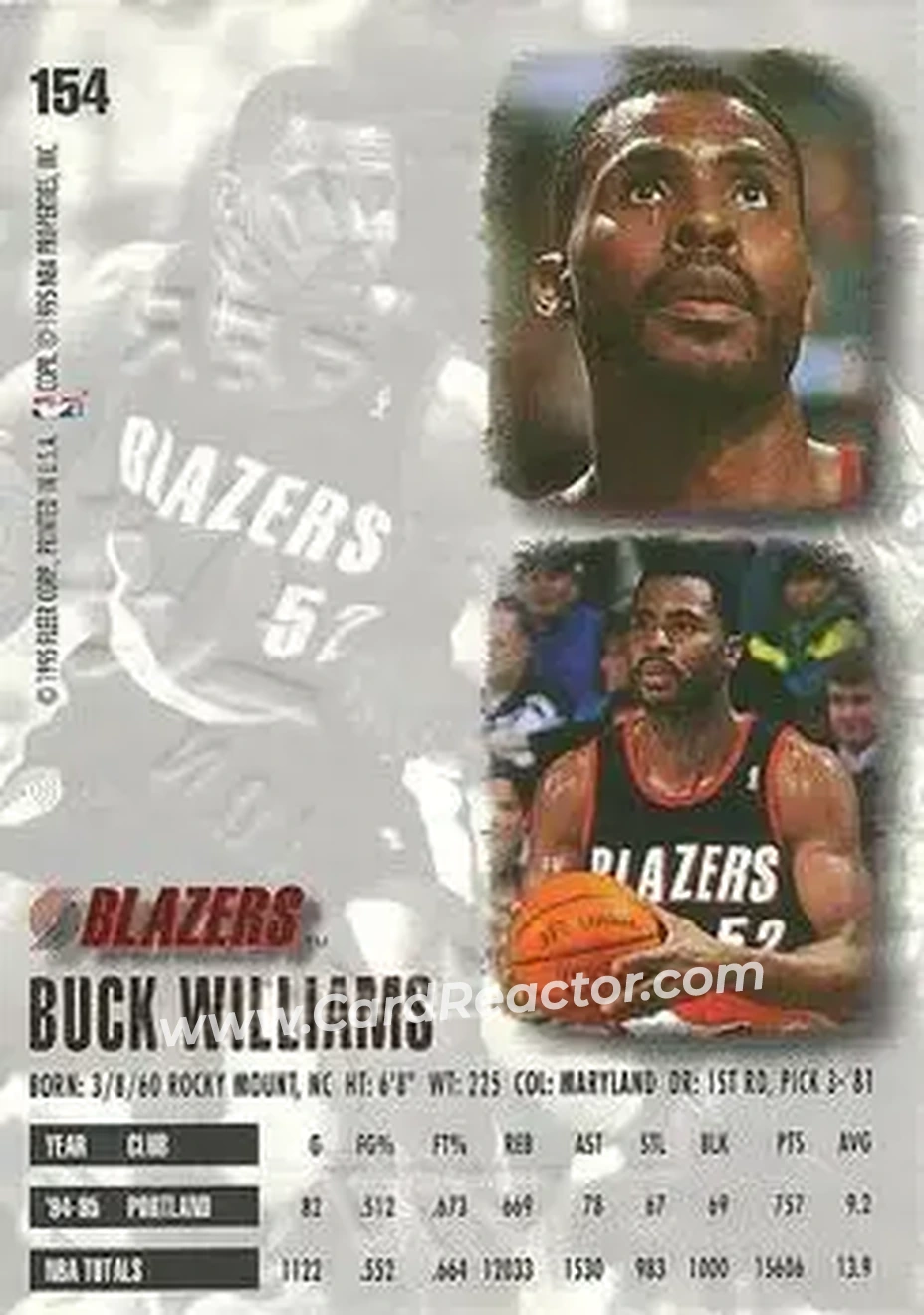 Back of Buck Williams