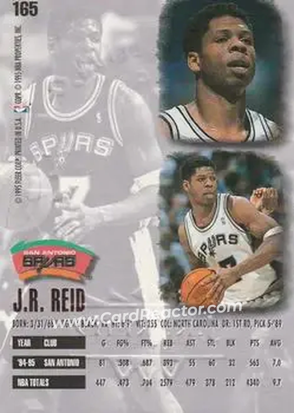 Back of J.R. Reid