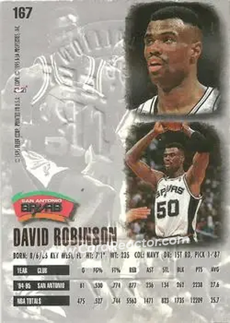 Back of David Robinson