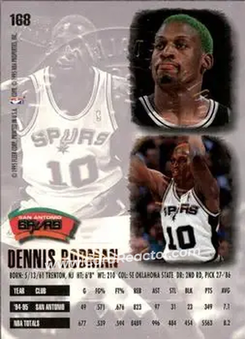 Back of Dennis Rodman