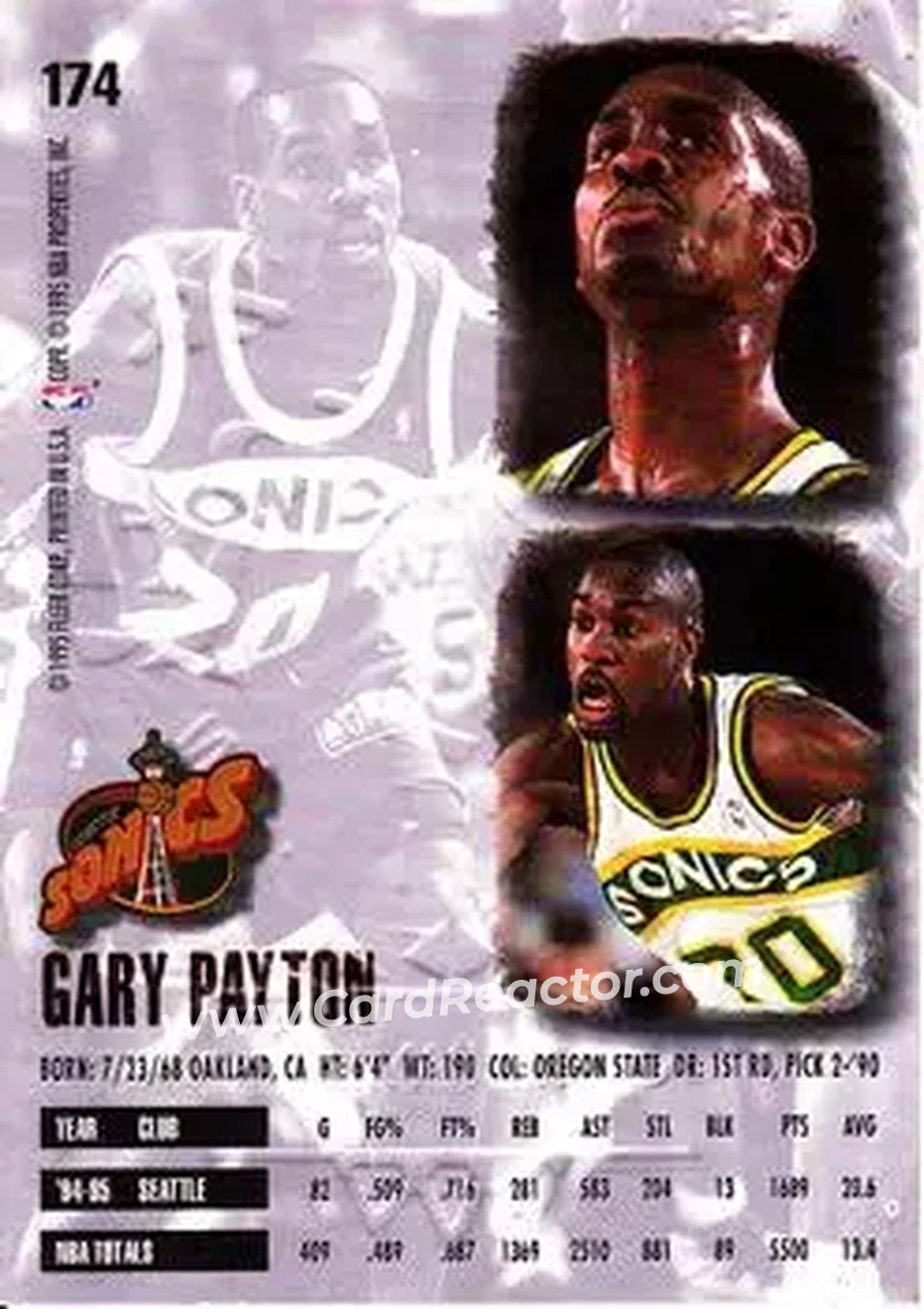 Back of Gary Payton