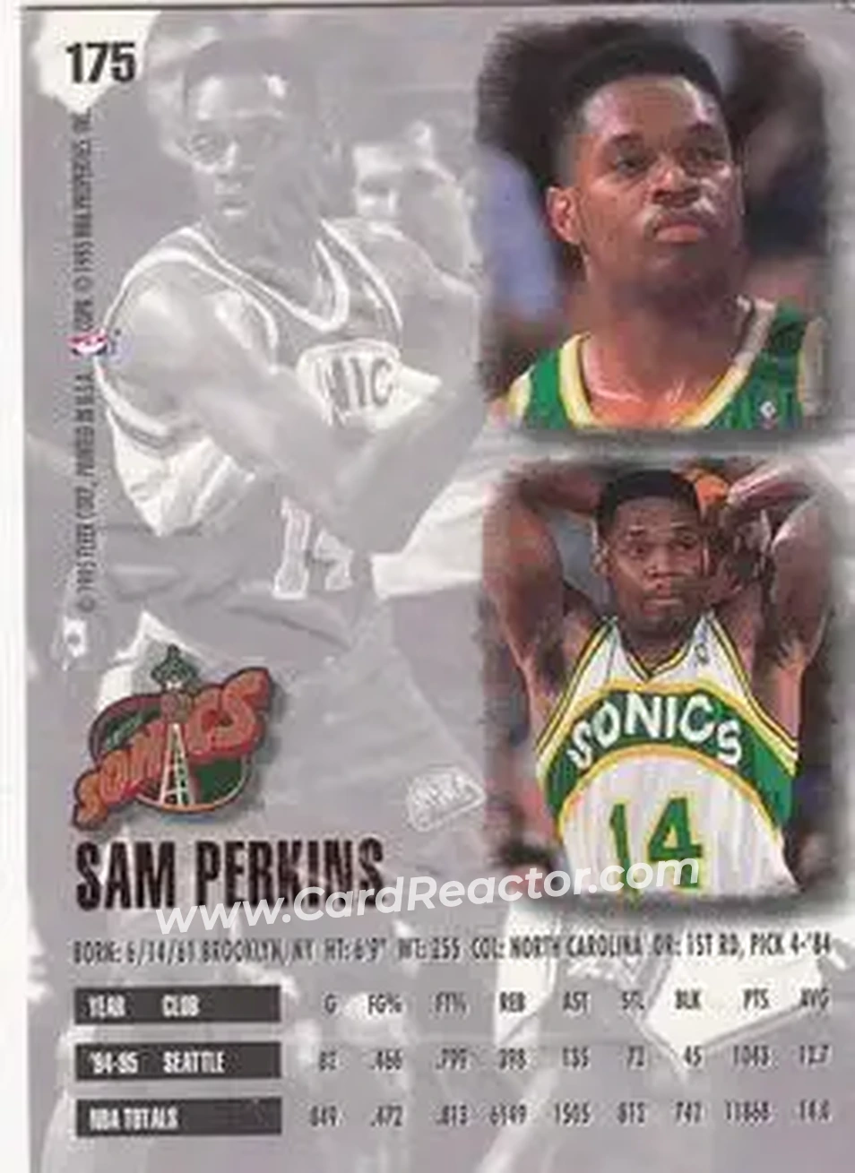 Back of Sam Perkins