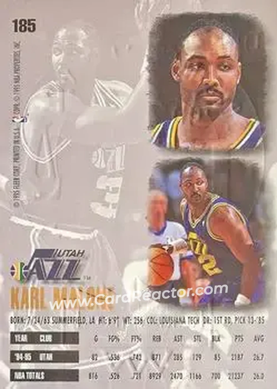 Back of Karl Malone