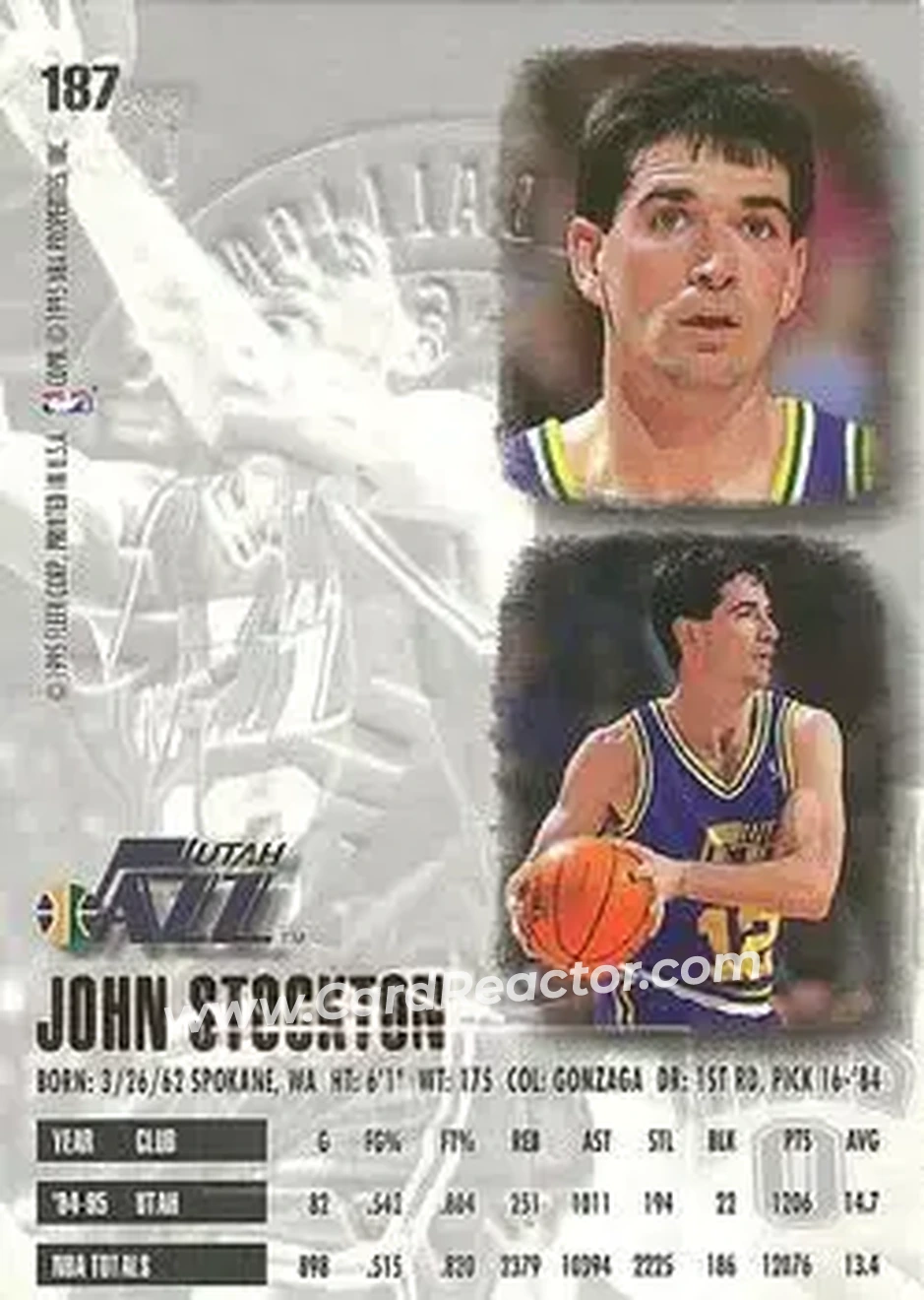 Back of John Stockton