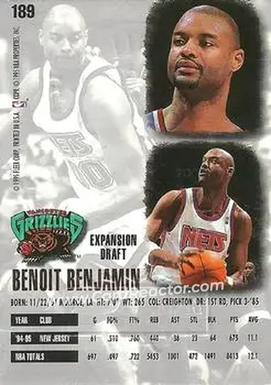 Back of Benoit Benjamin