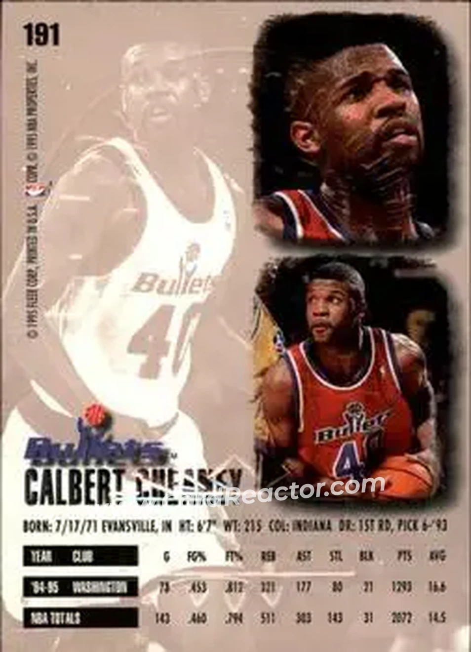 Back of Calbert Cheaney