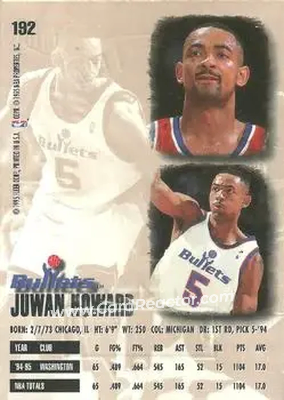 Back of Juwan Howard