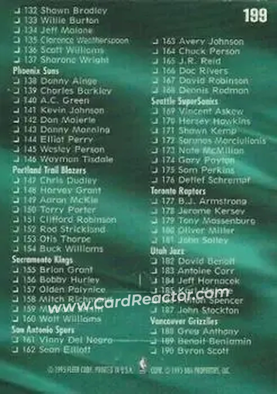 Back of Card #199