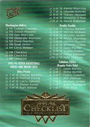 1995-96 Ultra #200 Gold Medallion Card #200