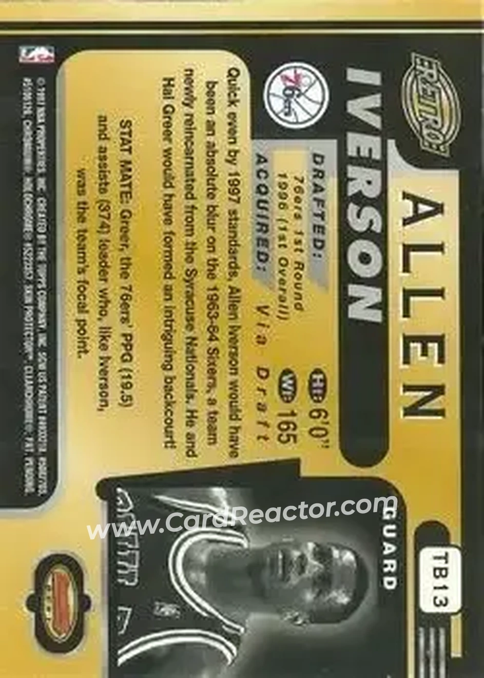 Back of Allen Iverson