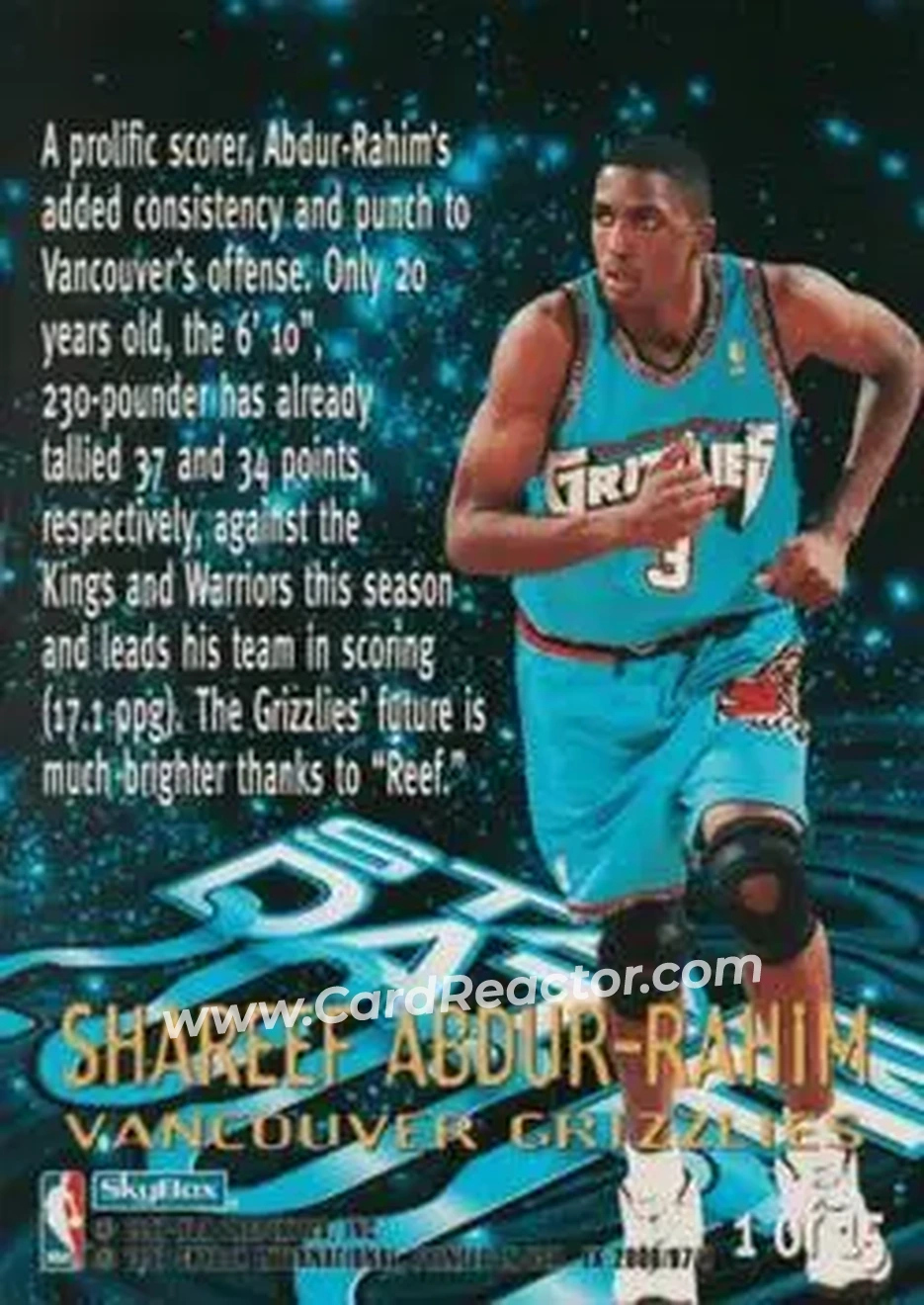 Back of Shareef Abdur-Rahim