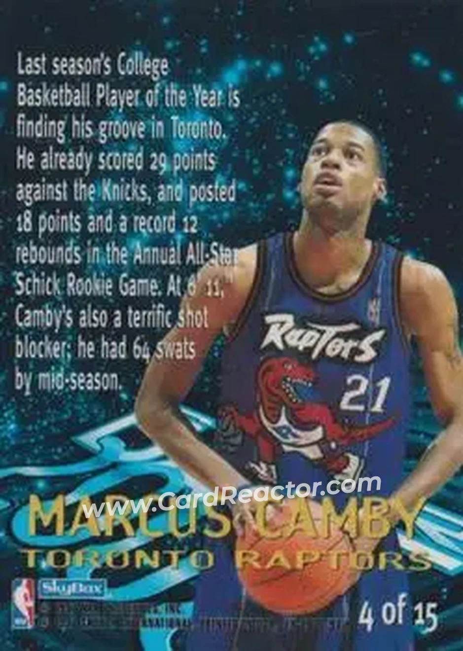 Back of Marcus Camby